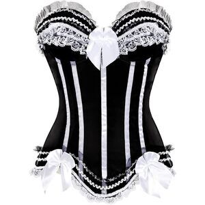 4573 Plus Size Corset Top Bustier Lace up Gothic Lingerie Burlesque Costume